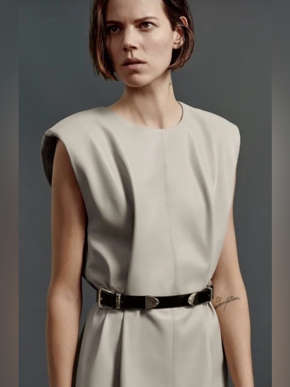 NEW Zara Faux Leather Dress